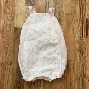 Precious Janie and Jack Pink Eyelet Romper